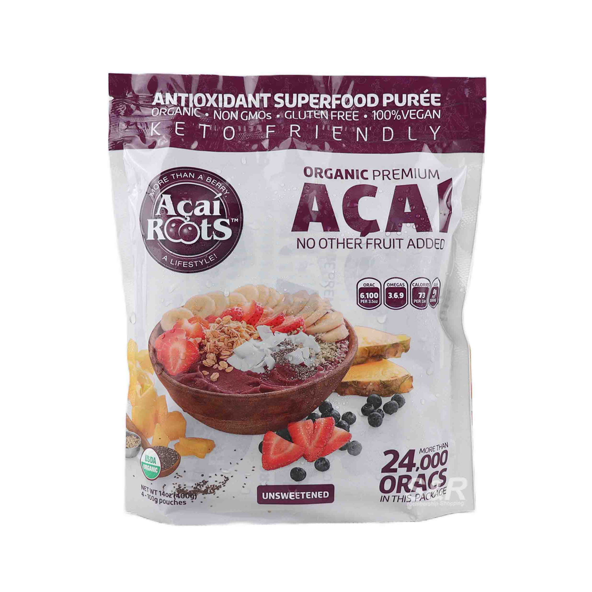 Acai Roots Organic Premium Acai Puree (100g x 4pcs) Acai Roots Organic Premium Acai Puree (100g x 4pcs)